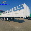 Cargo en vrac 40ton 3 Aile Fence Semi Trailer